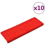 Otirači za stepenice 10 kom 65 x 21 x 4 cm crveni | shoptok.hr
