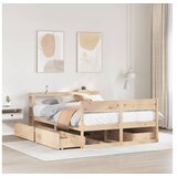vidaXL Posteljni okvir brez vzmetnice 120x190 cm trdna borovina Cene