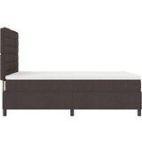  Postelja s škatasto vzmetjo z vzmetnico temno rjava 140x200 cm tkanina, (22083385) | Shoptok.si