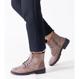 Gemre Brown eco-suede platform ankle boots Barosa | shoptok.hr
