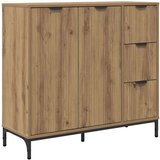 vidaXL Strani šal artisan hrast 89.5 x 33 x 82 cm Konstruiran les | Shoptok.si