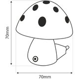  LED dečije noćno svetlo sa senzorom sumraka LED/0,5W/230V u obliku pečurke | Eponuda.com
