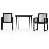  3-dijelni vrtni blagovaonski set crni | shoptok.hr
