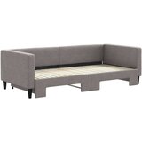  Dnevni krevet na razvlačenje smeđesivi 90 x 200 cm od tkanine | shoptok.hr