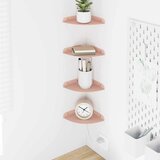  Lebdeća polica s policom 4 pcs Ružičasta 15 x 15 x 2 cm - Ružičasta 15 cm 4 | shoptok.hr