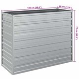  Povišena vrtna gredica 100 x 40 x 77 cm pocinčani čelik srebrna | shoptok.hr