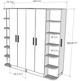 Hanah home garderober linda luses atlantic pine beige | Eponuda.com