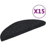 vidaXL Samolepilne preproge za stopnice 15 kosov 56x17x3 cm črne | Shoptok.si