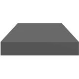  Plutajuće zidne police 2 kom sjajne sive 50 x 23 x 3,8 cm MDF | shoptok.hr