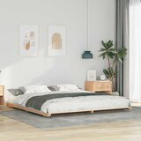  Krevetna konstrukcija Smeđa 200 x 220 cm Čvrsto borovo drvo | shoptok.hr
