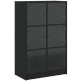  The Living Store Visoka omara z vrati črna 68x37x109 cm inženirski les - Komoda, (21498669) | Shoptok.si