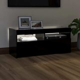TV ormarić s LED svjetlima crni 90x35x40 cm | Eponuda.com