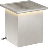  Vrtna posuda za sadnju s LED svjetlom Srebrna 30 x 30 x 30 cm | shoptok.hr