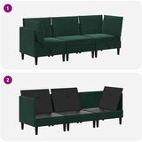  Set namještaja za dnevni boravak 3 pcs Tamnozelena Baršun | Eponuda.com