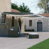 vidaXL Ročno zložljiva tenda z LED lučkami 600x300 cm modra in bela Cene