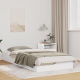 vidaXL Posteljni okvir Bela 90 x 200 cm Masivno borovo les | Shoptok.si