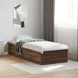  Okvir za krevet smeđi hrast 90 x 200 cm od konstruiranog drva | shoptok.hr