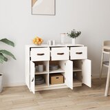  Komoda bijela 100 x 40 x 75 cm od masivne borovine | shoptok.hr