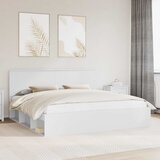  Krevetna konstrukcija Bijelo 200 x 200 cm Čvrsto borovo drvo | shoptok.hr