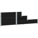  Povišena gredica s 3 razine crna 120 x 80 cm masivna borovina | shoptok.hr