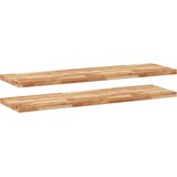 vidaXL Plutajuće police 2kom s uljnim premazom 160x40x4cm drvo bagrema | shoptok.hr