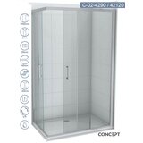 Copen Tuš kabina C-02-4290/42120 Atlas Element srebrni ram 90x120x195cm providno staklo 6mm | ePonuda.com