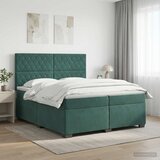  Boxspring krevet s madracem Tamnozelena 200 x 200 cm Baršun | shoptok.hr