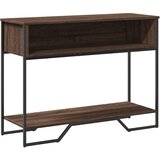 Maison Chic konzolna miza - miza ob steni rjavi hrast 100x35x74,5 cm inženirski les, (21786228) Cene