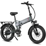 Zložljivo električno kolo Polaris, baterija 48 V 13 Ah, debelo kolo 250 W, sivo, (5000255643)