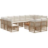  Zunanja garnitura za sedenje 13 pcs Naravna in krem bela, (5000270528) Cene