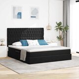  s madracem i skladištem Crna 160 x 200 cm Baršun | shoptok.hr