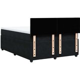 vidaXL Box spring postelja z vzmetnico črna 160x200 cm žamet, (21305668) | Shoptok.si
