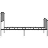 Metalni okvir kreveta s uzglavljem i podnožjem crni 100x190 cm | shoptok.hr