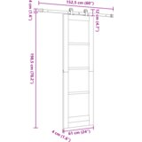 vidaXL Klizna vrata s kutijom 'ORKDAL'Bijela 61x198.5 cm | shoptok.hr