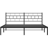  Metalni okvir za krevet s uzglavljem crni 193x203 cm | shoptok.hr