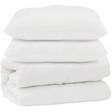  Poplun s jastukom 3 kom. Bijelo Mikrofibra Bijela 260 x 220 cm,50 x 50 cm | Shoptok.si