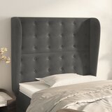  Uzglavlje s ušima tamnosivo 103x23x118/128 cm baršunasto | shoptok.hr
