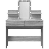  Toaletni stolić s LED svjetlima siva boja hrasta 100x40x130 cm | shoptok.hr