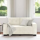  Dvosedežna garnitura krem barve, 120 cm, iz žameta, (22054610) | Shoptok.si