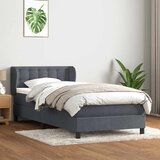 vidaXL Box spring krevet s madracem tamnosivi 80 x 220 cm baršunasti | shoptok.hr