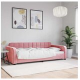 vidaXL Dnevni krevet ružičasti 90 x 200 cm baršunasti | shoptok.hr