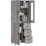  Visoka komoda siva sonome 69,5x34x180 cm od konstruiranog drva | shoptok.hr