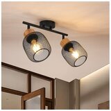  Brilagi - Spot svetiljka BASKLITE 2xE27/15W/230V drvo/crna | Eponuda.com