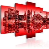  Slika - Red glow over New York - 5 pieces 200x100 | shoptok.hr