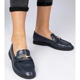 Gemre Navy blue women's loafers with gold decoration Senna | shoptok.hr