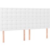  Okvir za krevet s uzglavljem bijeli 160x200 cm od umjetne kože | shoptok.hr