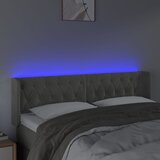  LED uzglavlje svjetlosivo 147x16x78/88 cm baršunasto | shoptok.hr