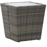  Stolić za čaj sivi 41,5x41,5x43cm poliratana od kaljenog stakla | shoptok.hr