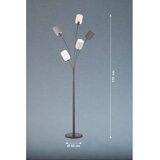 Fischer & Honsel Crna/siva stojeća svjetiljka s tekstilnim sjenilom (visina 172 cm) Koi – | shoptok.hr