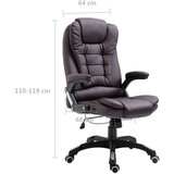  Uredska stolica od umjetne kože smeđa | shoptok.hr